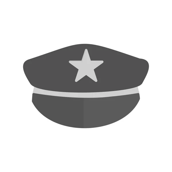 Vector Illustration Police Hat Icon —  Vetores de Stock