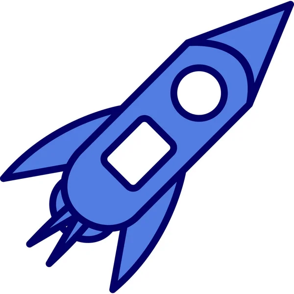 Икона Ракеты Простой Дизайн — стоковый вектор