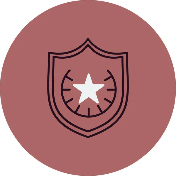 Значок Полицейского Значка Векторная Иллюстрация — стоковый вектор