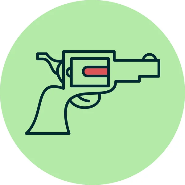 Ilustração Vetorial Ícone Pistola — Vetor de Stock