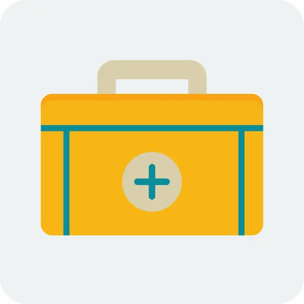Vector Illustration First Aid Bag Icon — Stock Vector