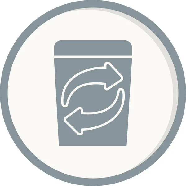 Ícone Reciclagem Ilustração Vetorial — Vetor de Stock
