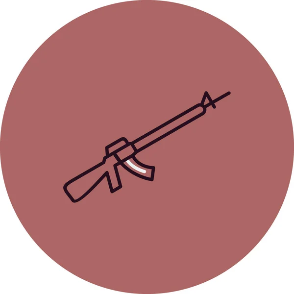 Значок Зброї Ілюстрація Штурмової Гвинтівки Стиль Плоского Дизайну Eps — стоковий вектор