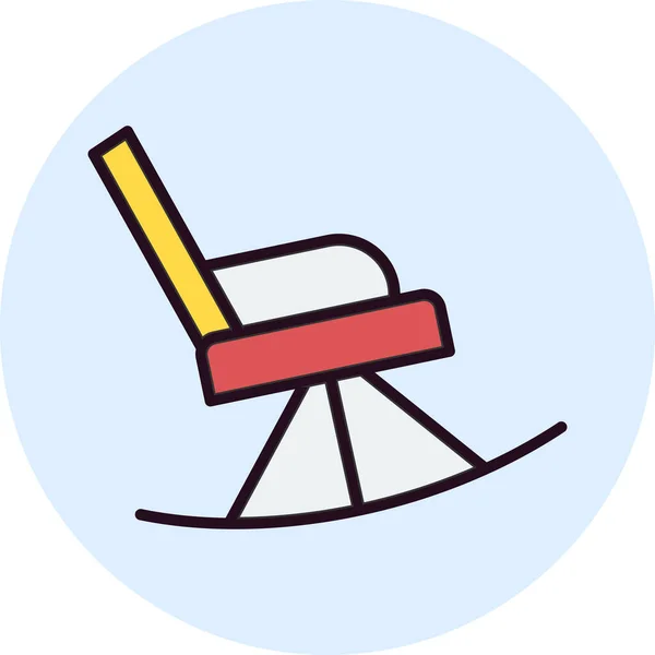 Rocking Chair Icon Simple Vector Illustration — Stock Vector