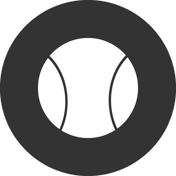 Icône Balle Tennis Illustration Simple — Image vectorielle