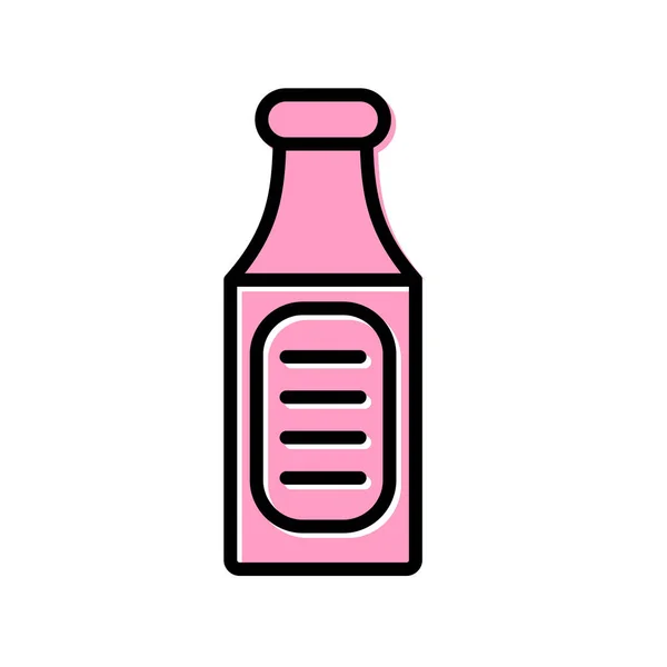 Icono Botella Leche Ilustración Vectorial — Vector de stock