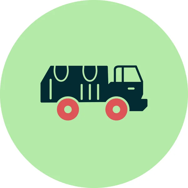 Military Truck Icon Vector Illustration — Image vectorielle
