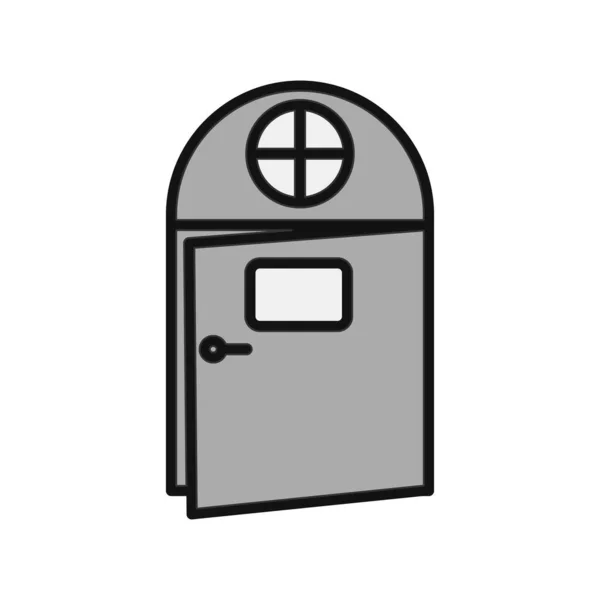 Двері Простий Дизайн Піктограми Веб — стоковий вектор