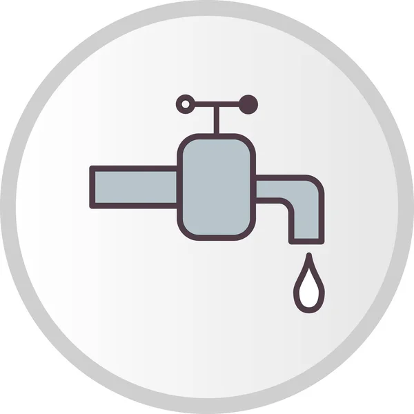 Water Tap Icon Vector Illustration — Stock Vector