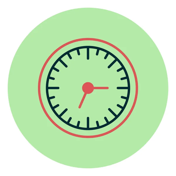 Reloj Pared Icono Web Ilustración Simple — Vector de stock