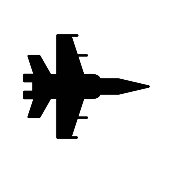 Fighter Jet Ikon Vektör Çizimi — Stok Vektör