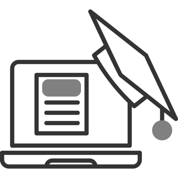 Online Lernen Bildungskonzept Icon Vector Illustration — Stockvektor