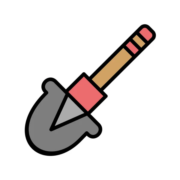 Shovel Flat Vector Icon — Stock Vector