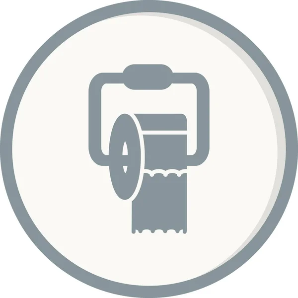 Toilet Paper Icon Vector Illustration — Stock Vector