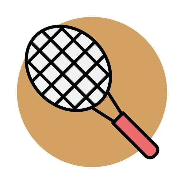 Raquette Tennis Conception Simple — Image vectorielle