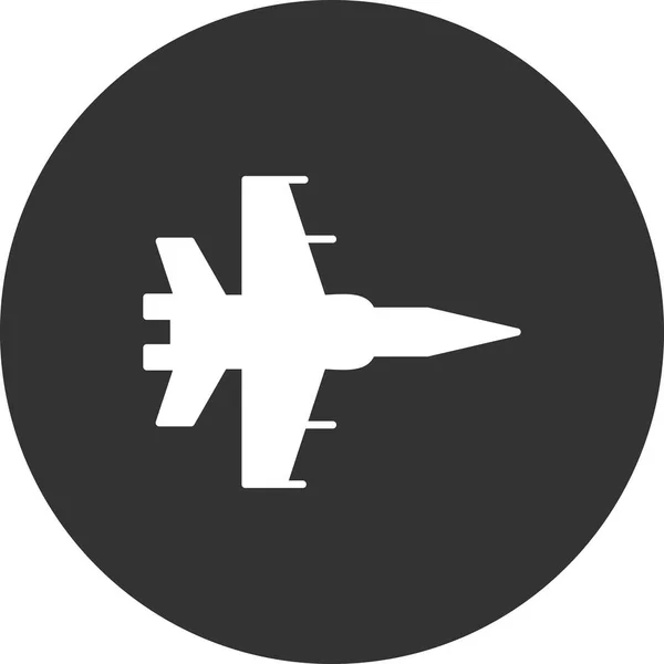 Fighter Jet Ikona Wektor Ilustracji — Wektor stockowy