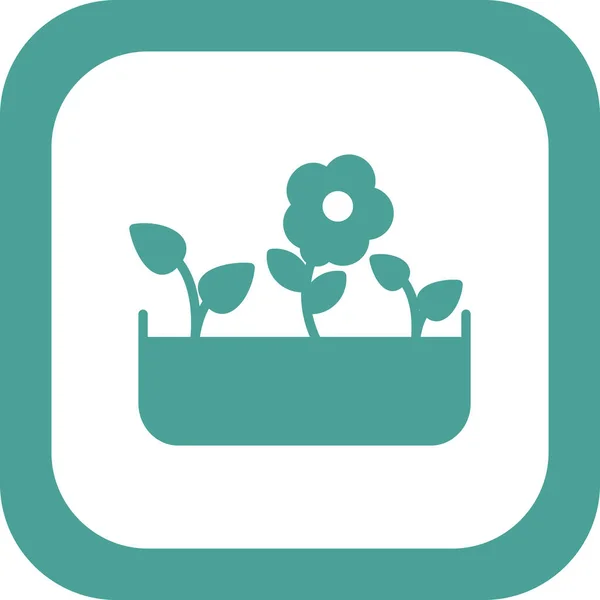 Plant Pot Icon Vector Illustration Design — ストックベクタ