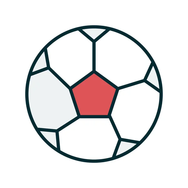 Fußball Ikone Flachen Design Stil Vektorillustration — Stockvektor
