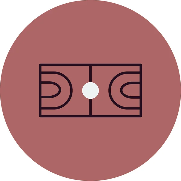 Icône Terrain Basket Illustration Vectorielle — Image vectorielle