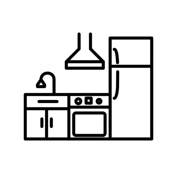 Icono Cocina Vector Ilustración — Vector de stock