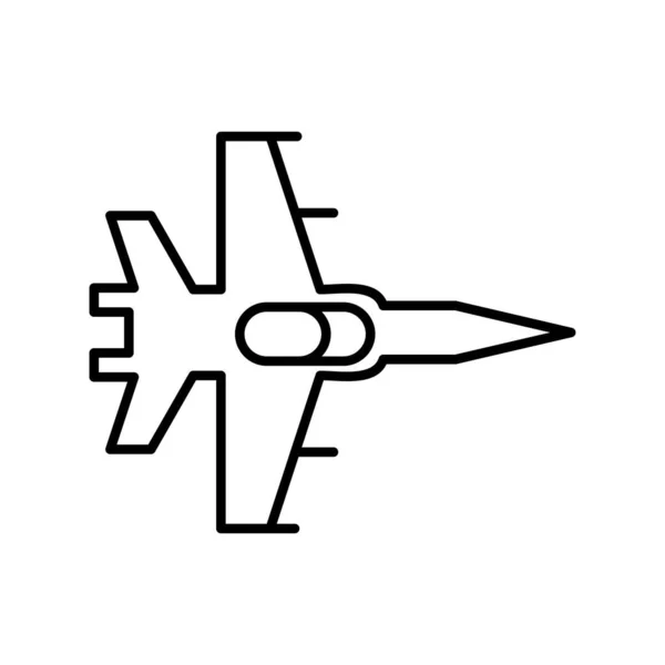 Fighter Jet Ikona Wektor Ilustracji — Wektor stockowy