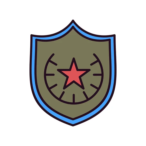 Значок Полицейского Значка Векторная Иллюстрация — стоковый вектор