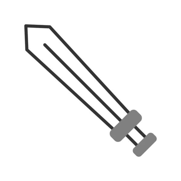 Espada Icono Web Ilustración Simple — Vector de stock
