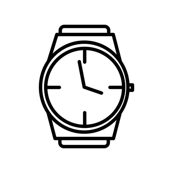 Reloj Pulsera Icono Vector Ilustración — Vector de stock