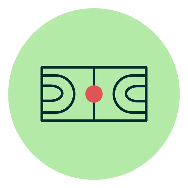 Basketbal Soudu Ikona Vektorové Ilustrace — Stockový vektor