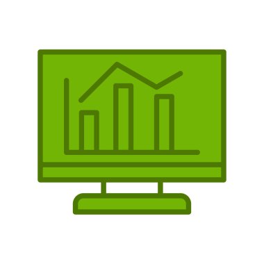 Diyagram grafik simgesi, vektör illüstrasyonu