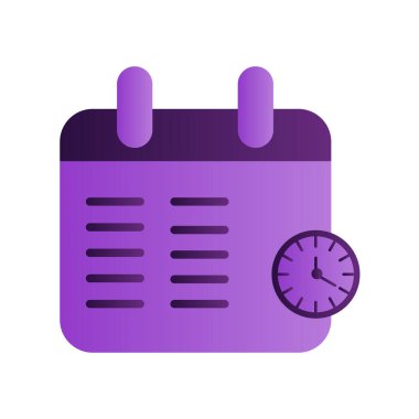 Takvim simgesi, vektör çizimi 