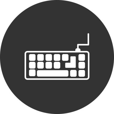 Klavye vektörü ince çizgi simgesi 