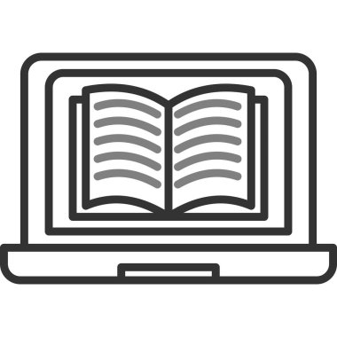 çevrimiçi öğrenme simgesi vektör illüstrasyonu