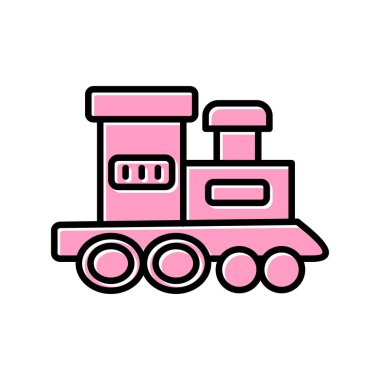 tren simgesi, vektör illüstrasyonu