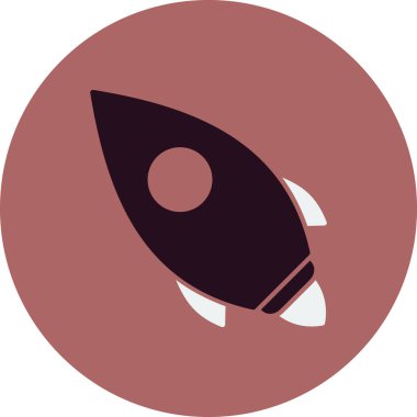 Roket ikonu. Basit tasarım