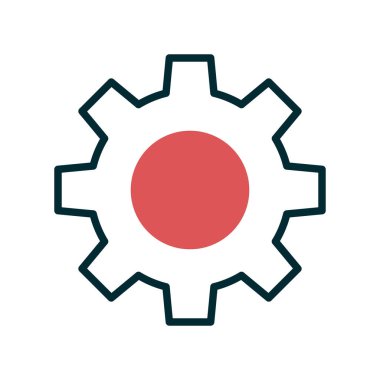 Cog simgesi vektör illüstrasyonu