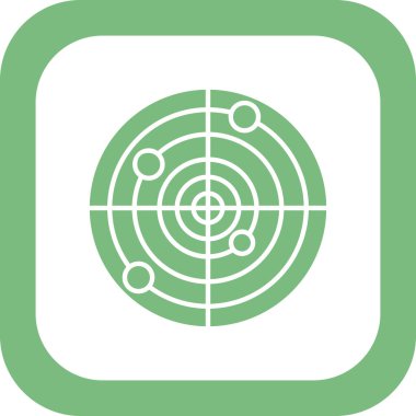 radar simgesi vektör illüstrasyonu