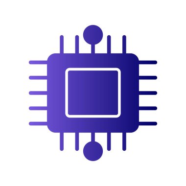 işlemci vektör simgesi, modern basit tasarım, işlemci çipi