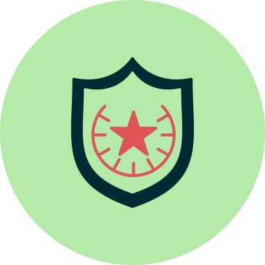 Polis Rozeti simgesi, vektör illüstrasyon tasarımı