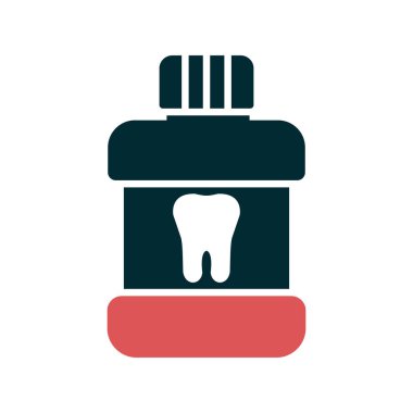 Mouth Wash simge vektörü web ve mobil uygulama tasarımınız için beyaz arkaplanda izole edilmiş, logo konsepti