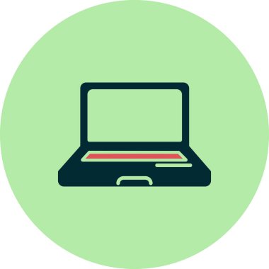 Dizüstü bilgisayar simgesi vektör çizimi