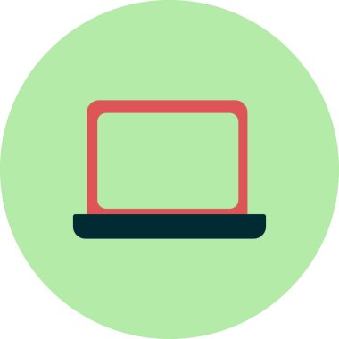 Dizüstü bilgisayar simgesi vektör çizimi