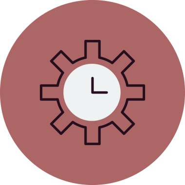 Zaman yönetimi simgesi vektör illüstrasyonu