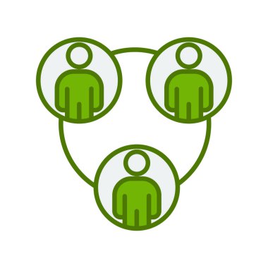 Takım çalışması simgesi vektör illüstrasyonu