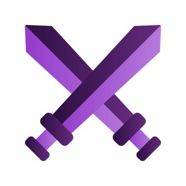 Kılıç simgesi, vektör illüstrasyonu, savaş sembolü