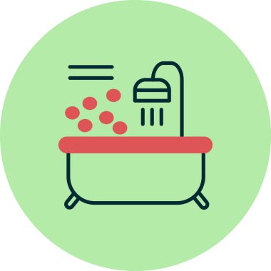 Küvet. Web simgesi basit tasarım 