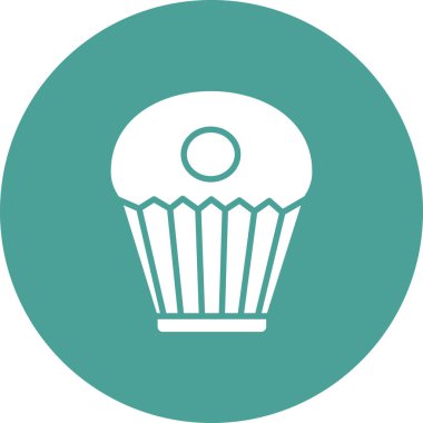 cupcake ikonu vektör illüstrasyonu