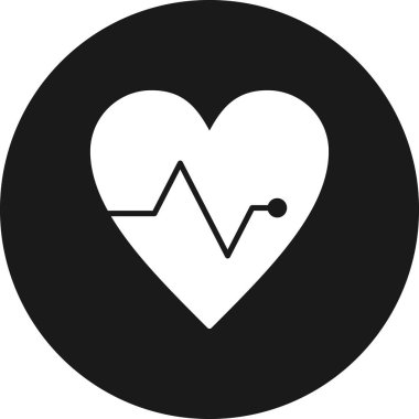 Kalp ikonu vektör illüstrasyonu