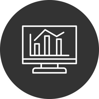 Diyagram grafik simgesi, vektör illüstrasyonu