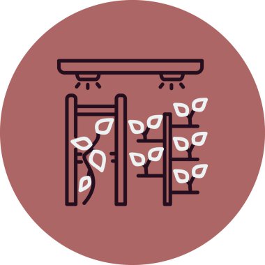 Sürüm bahçesi ikon vektör illüstrasyonu